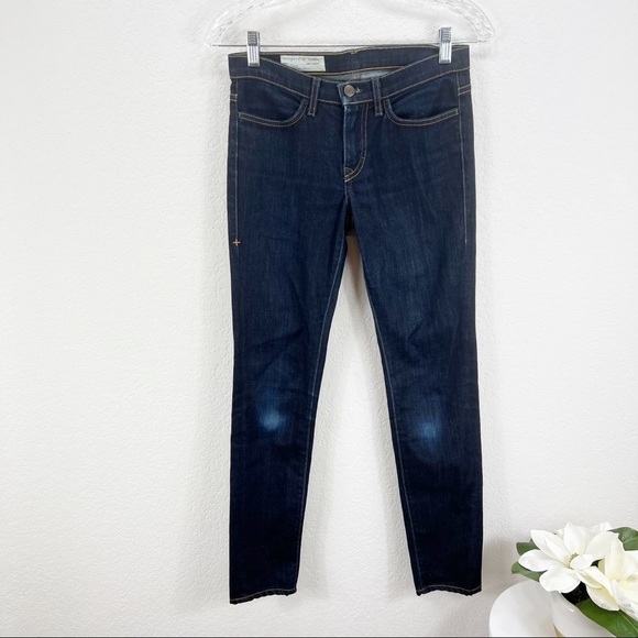 Imogene + Willie Lucy Dark Wash Mid Rise Jeans Stretchy Skinny Blue Size 25R - Picture 2 of 9